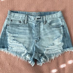American eagle light denim shorts
